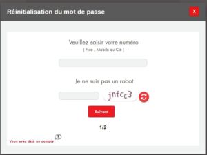 eddenyalive espace client ooredoo - Réinitialisation du mot de passe