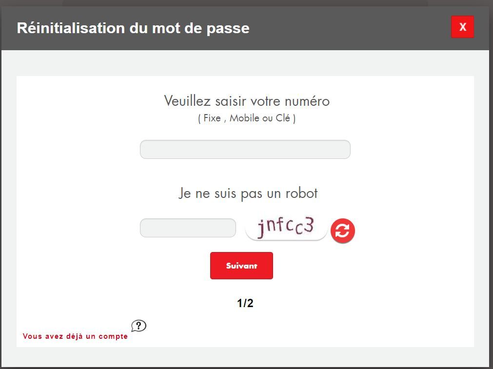 eddenyalive espace client ooredoo - Réinitialisation du mot de passe