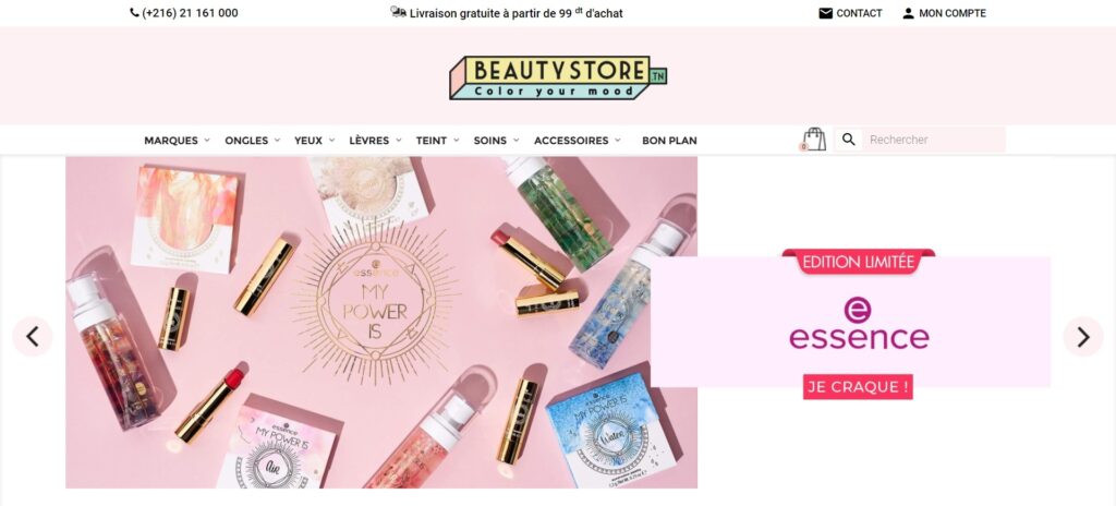 Beautystore - Сайт продаж косметики в Тунисе