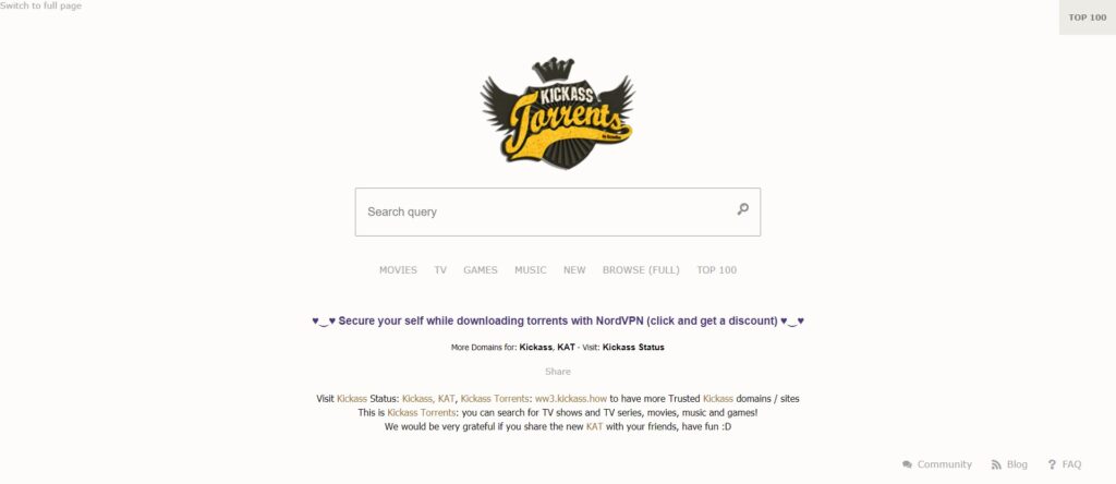 Webusayiti Yabwino Ya Torrent - KAT - Kickass Torrents