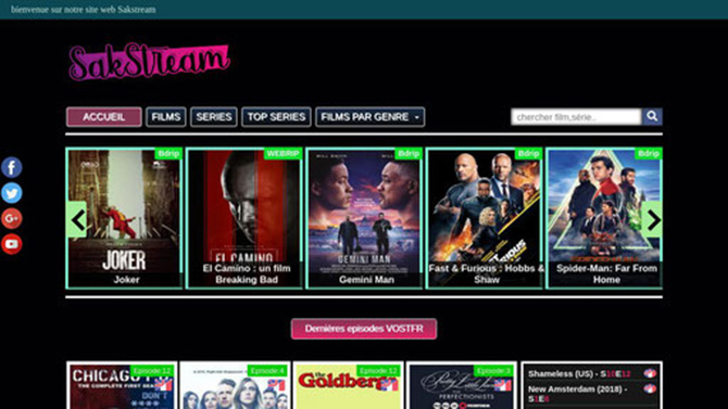 Sakstream.net ne fonctionne plus