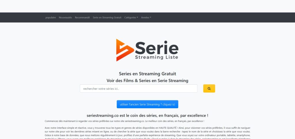 SerieStreaming - смотрите неограниченное количество сериалов в потоковом видео без регистрации
