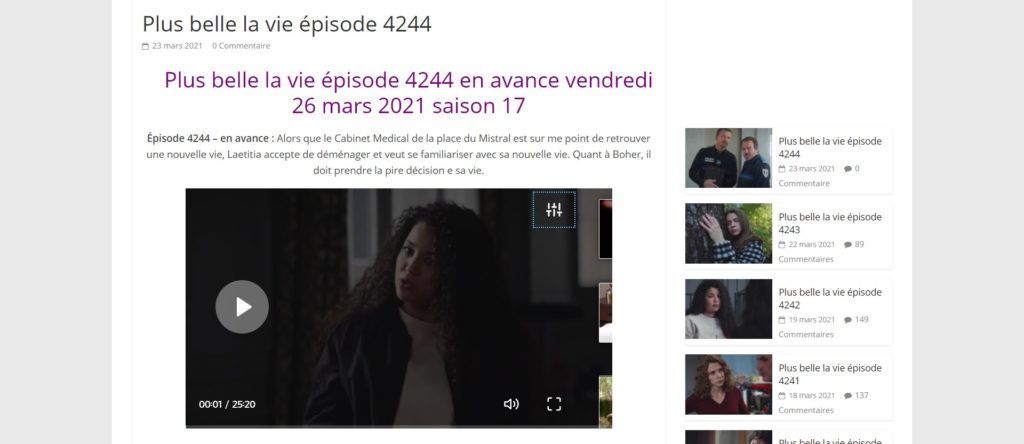 Plus belle la vie en avance mamcin - Lecteur streaming