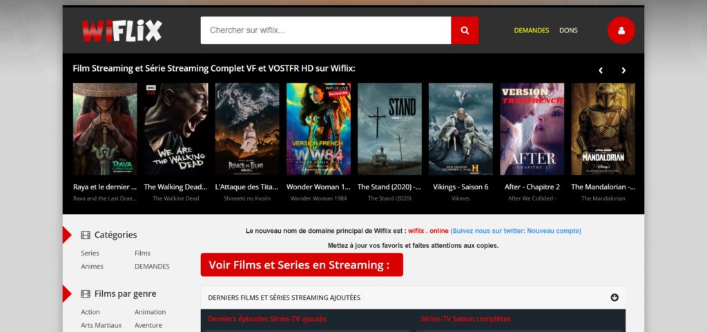 Wiflix gaat films en series kijken zonder account in 2021 (het nieuwe adres)