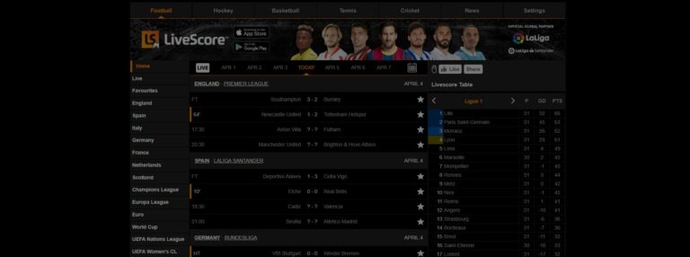 Top Meilleurs Sites Live Score En Direct Pour Suivre Les Résultats édition 2021 Reviews 5380