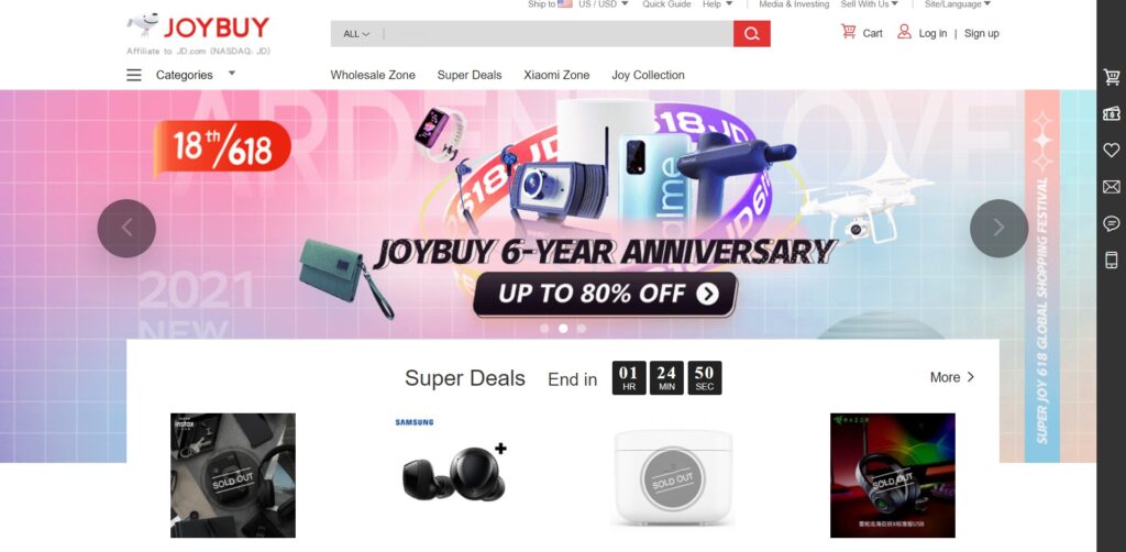 JOYBUY: sitio de compras en liña chinés fiable e barato