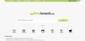 Limetorrents- Télécharger des torrents vérifiés rapidement (capture proxy limetorrents Asia)