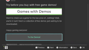 Jeux démos gratuites pour la Nintendo Switch
