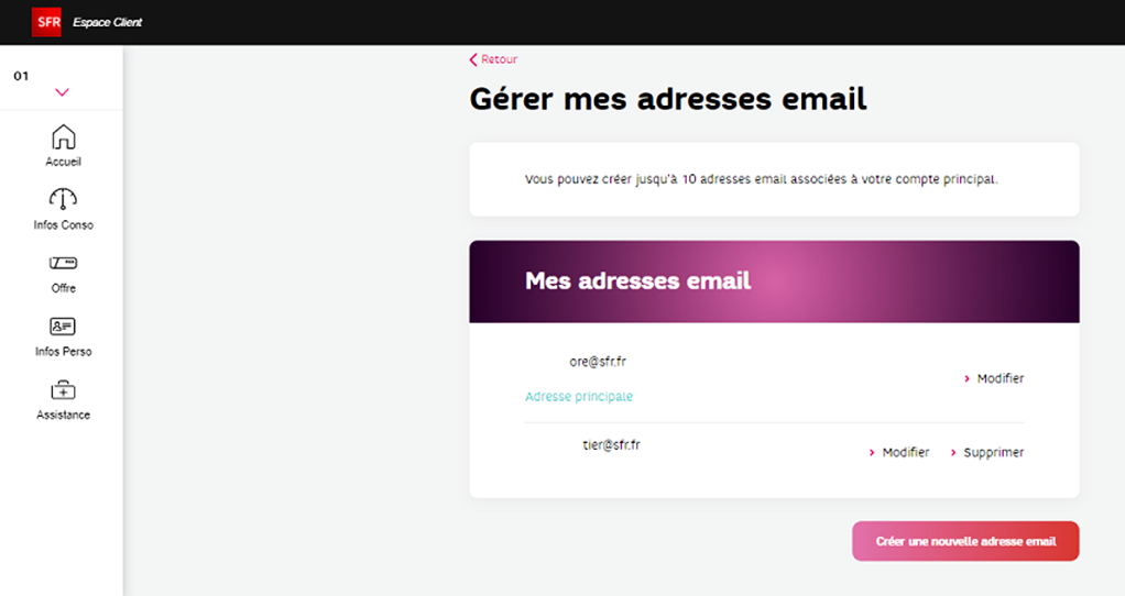 Comment supprimer une adresse mail SFR