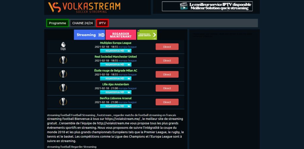 volakstream me - Football streaming live gratuit HD footstream Foot