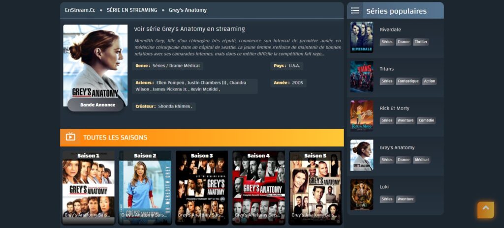 Nouvelle adresse Enstream - Regarder serie complète en streaming gratuit VF et VOSTFR