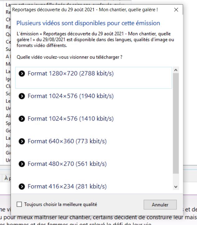 télécharger les émissions TV en Direct ou en Replay