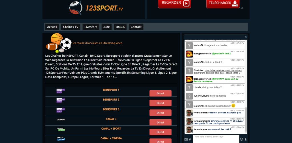 Test 123sport.tv - 123sport jaħdem bħal direttorju. Huwa jaqsam link ta 'kwalità għolja fuq il-websajt tiegħu li l-utenti jistgħu jużaw biex jaċċessaw flussi ħajjin u b'hekk jaraw logħob tal-Futbol Streaming B'Xejn.