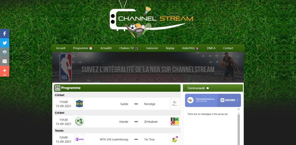 Channelstream - Sportoj en rekta elsendo