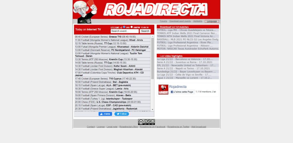 ROJADIRECTA - Regarder les Sports en live Streaming