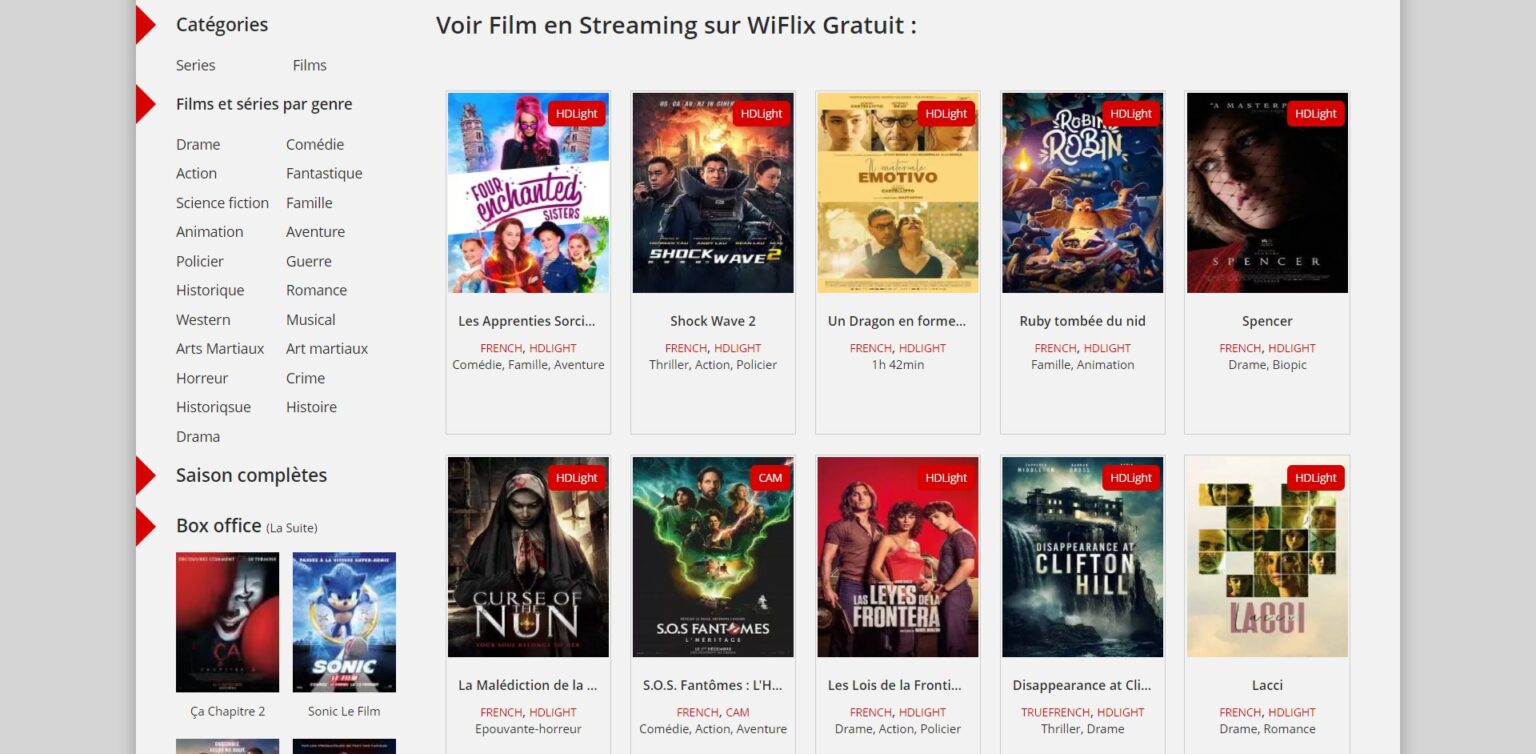 Wiflix  Regarder des Films et Séries en Streaming Gratuit Sans Compte