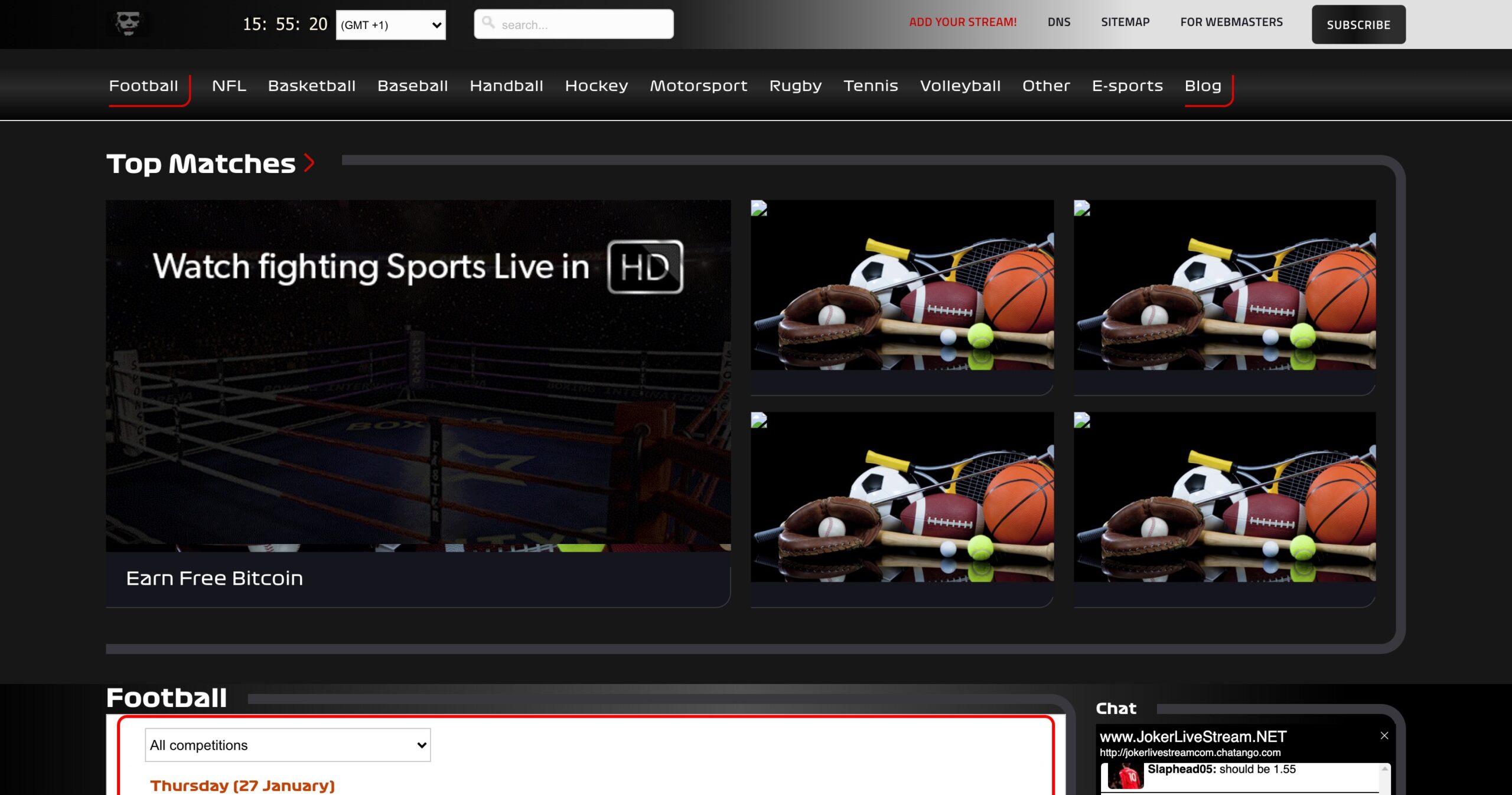 Live streaming sports