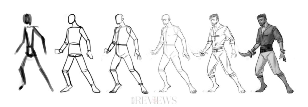 comment dessiner un corps humain en mouvement