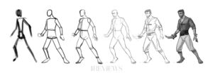 comment dessiner un corps humain en mouvement