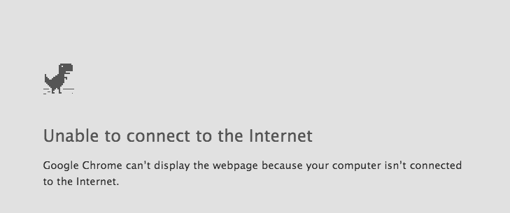 Play Dino chrome without internet connection T-rex