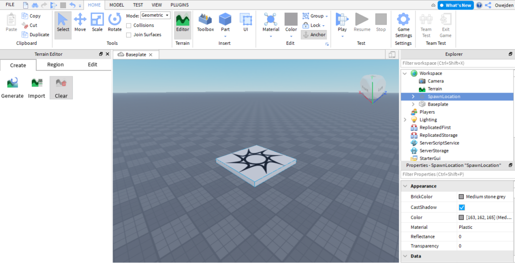 برنامج تطوير لعبة Roblox Studio