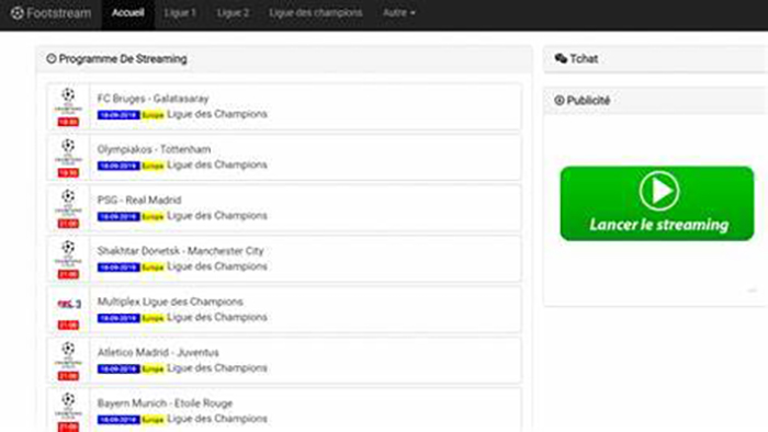 footstream.net - Site de Sport Streaming foot en Direct