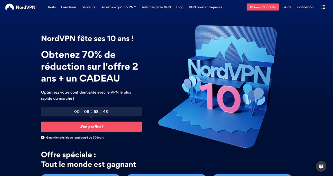 get a NordVPN Demo 30 days for free - The best VPN. One-click online security