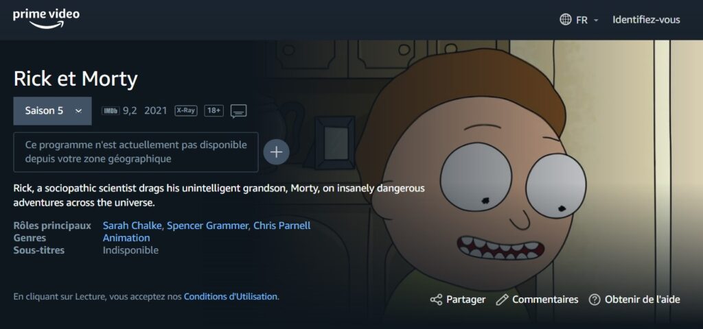 vigilate Rick and Morty online on Amazon Prime
