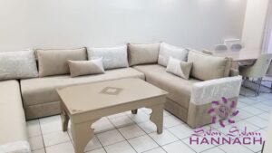Salon marocain hannach simple et moderne