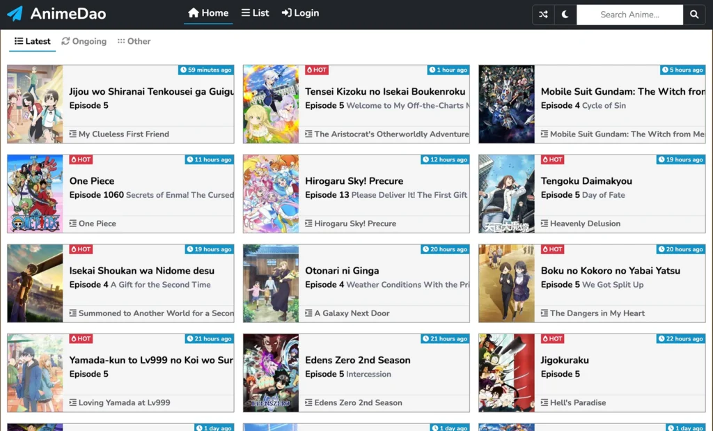 مشاهدة الأنمي مجانًا: مواقع مثل AnimeDao