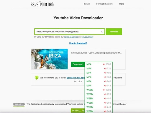 Savefrom — Service en ligne gratuit pour télécharger des vidéos YouTube! Le meilleur téléchargeur de vidéos pour Youtube, Vimeo, Facebook, Dailymotion et bien d'autres!