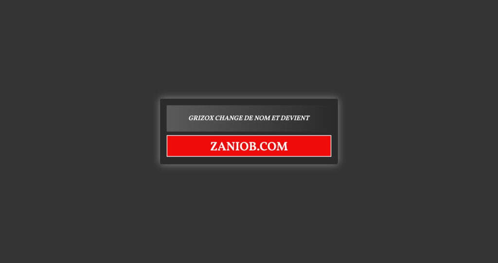 Grizox change de nom et devient zaniob.com