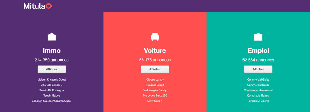 Mitula - محرك بحث عن العقارات والسيارات والوظائف