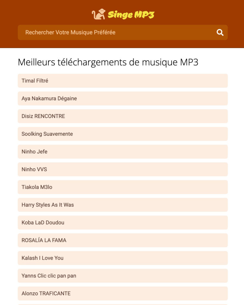 Monkey MP3 - Besplatno preuzimanje MP3 glazbe - singemp3