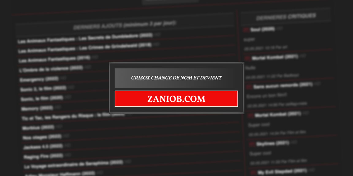 Streaming: The Grizox site changes its name to Zaniob