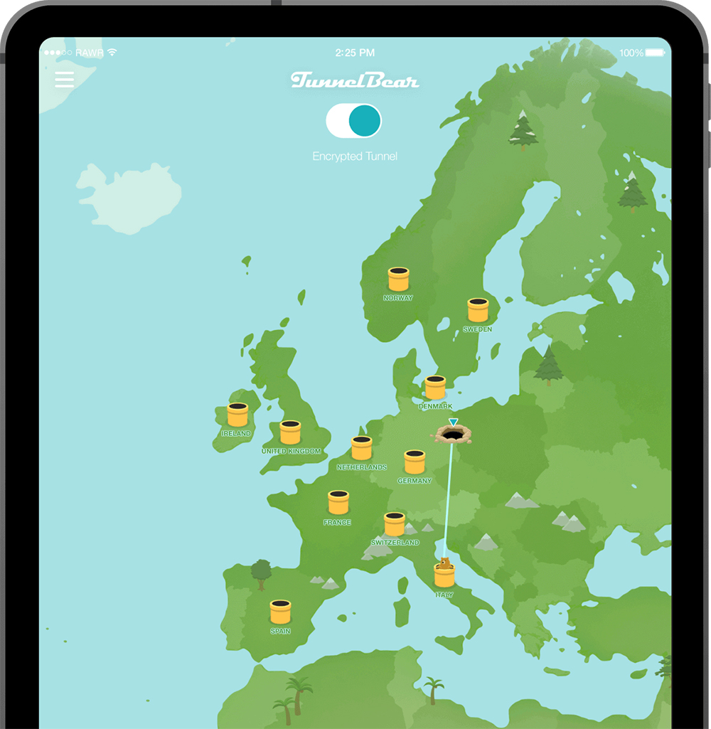 TunnelBear: Sekura VPN-Servo