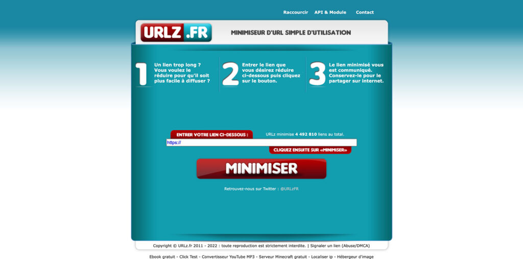 URLZ - लिंक शॉर्टनर, URL शॉर्टनर मुक्त और पंजीकरण के बिना