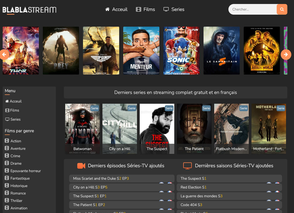 Blablastream - Films streaming HD and series in streaming French, 4K, in vf and vostfr 100% free