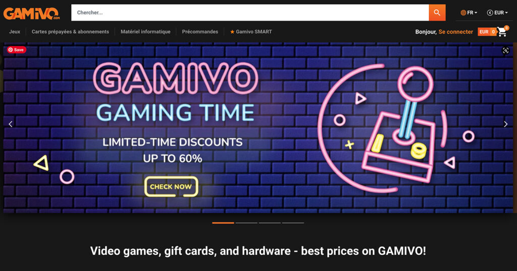 կայք, ինչպիսին է Instant Gaming - GAMIVO.COM - էժան CD ստեղներ