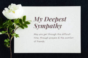 Message of comfort in English - My deepest sympathy