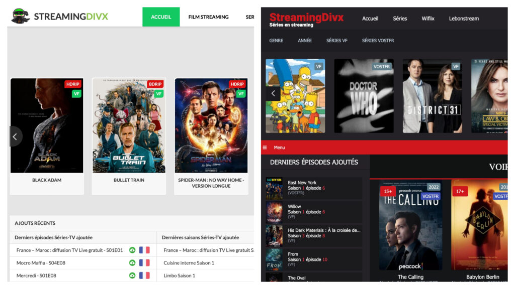 StreamingDivx: Filmləri və VF seriyalarını pulsuz izləyin