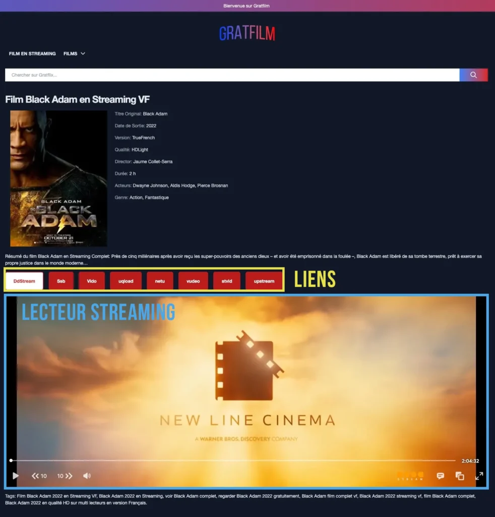 Regarder des films en streaming gratuit sur Gratfilm — Lecteur et Liens