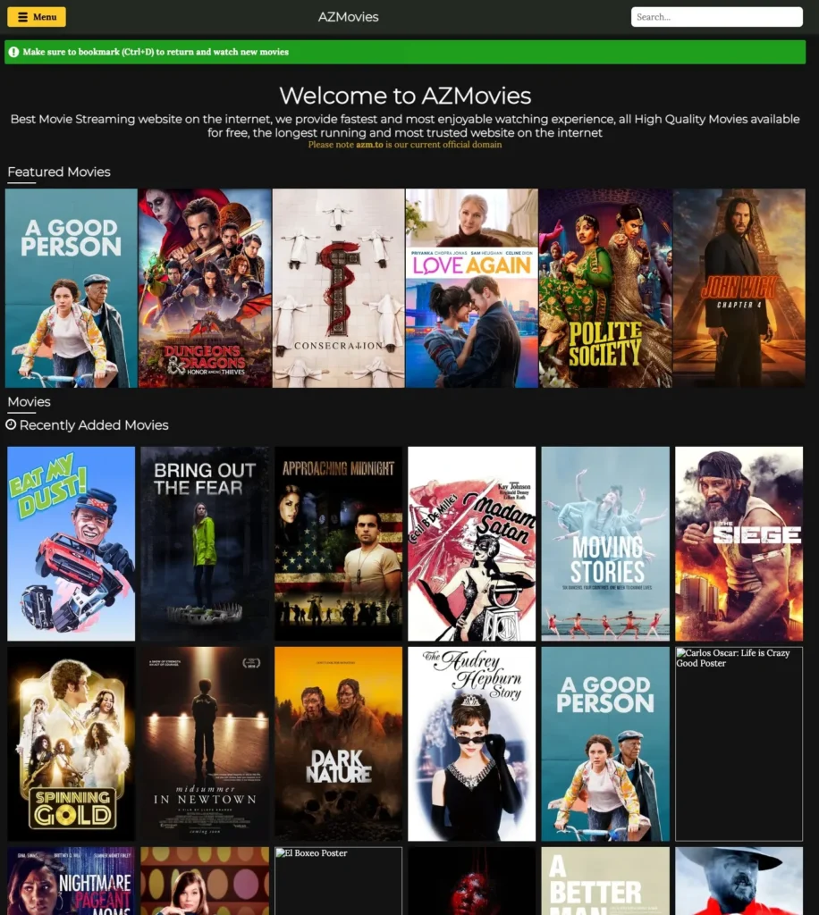 AZMovies – Sehen Sie sich kostenlos komplette Filme in hervorragender Qualität an