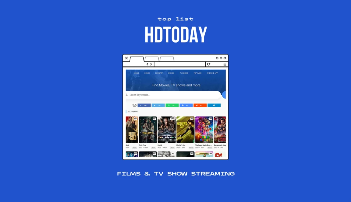 HDToday – Die 21 besten Alternativen zum kostenlosen Streamen von Filmen mit Sprachausgabe