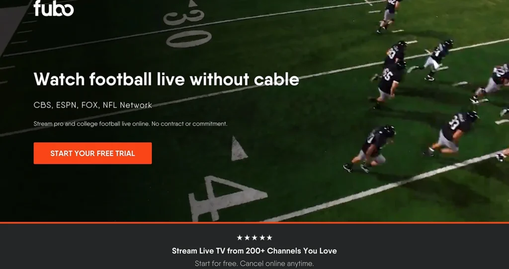 Watch football live without cable | Fubo