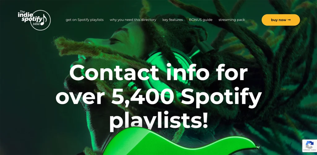 Indie Spotify Bible: Find curator contact details in a static database
