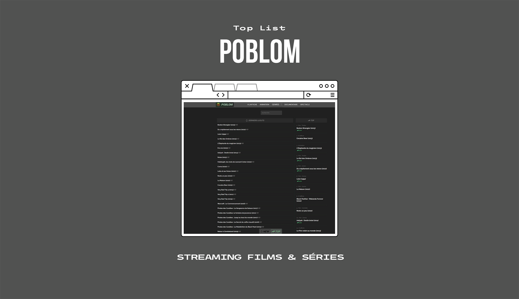 Poblom- 2023 တွင် အခမဲ့ streaming site ၏လိပ်စာအသစ်ကို ရှာဖွေပါ။