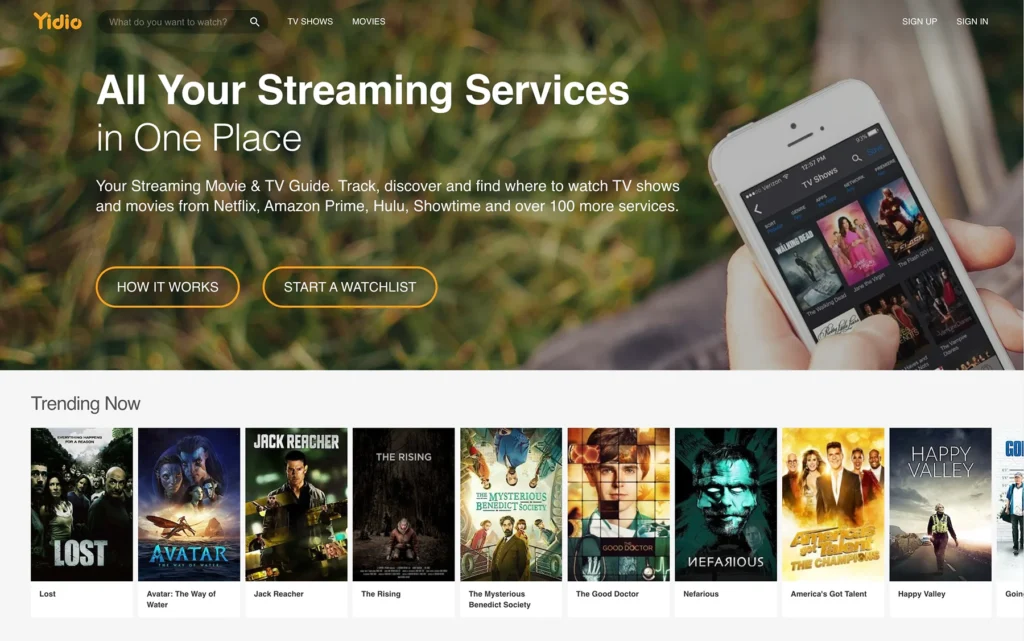 Yidio - Streaming Guide for TV Shows & Movies