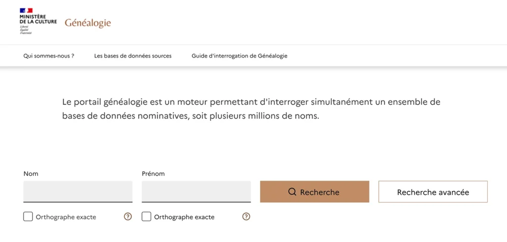 Culture.fr/Genealogie: L'outil de recherche suprême du ministère de la Culture et de la Communication