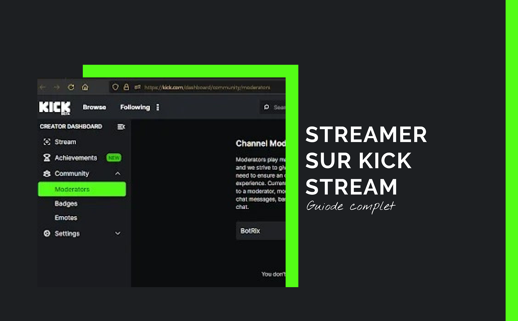 Guide complet pour streamer sur Kick Stream: Comment créer, optimiser et réussir votre chaîne de streaming avec ce service